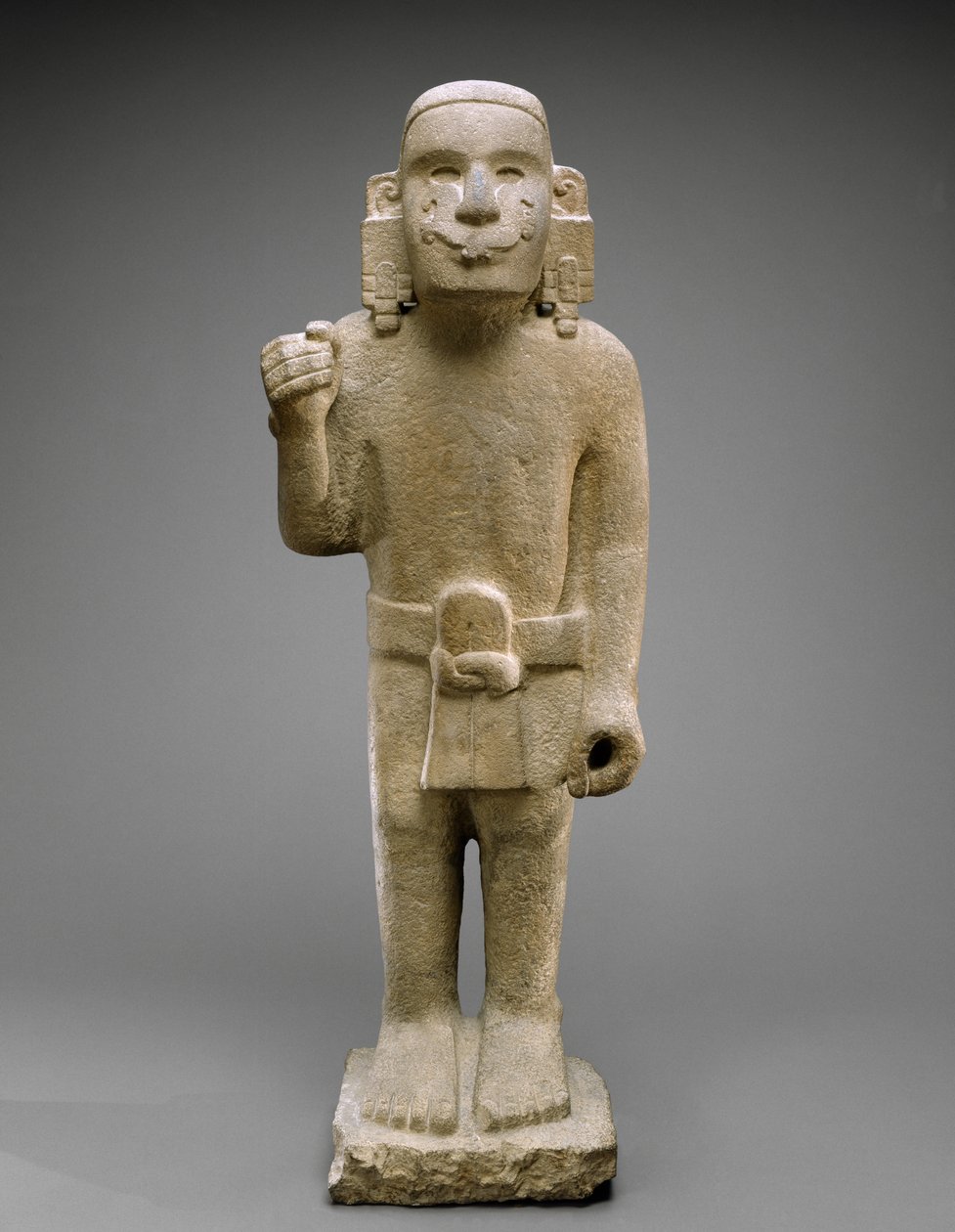 Standard-Bearer, Late Post Classic, 1200-1521 (kamień wulkaniczny) autorstwa Aztec