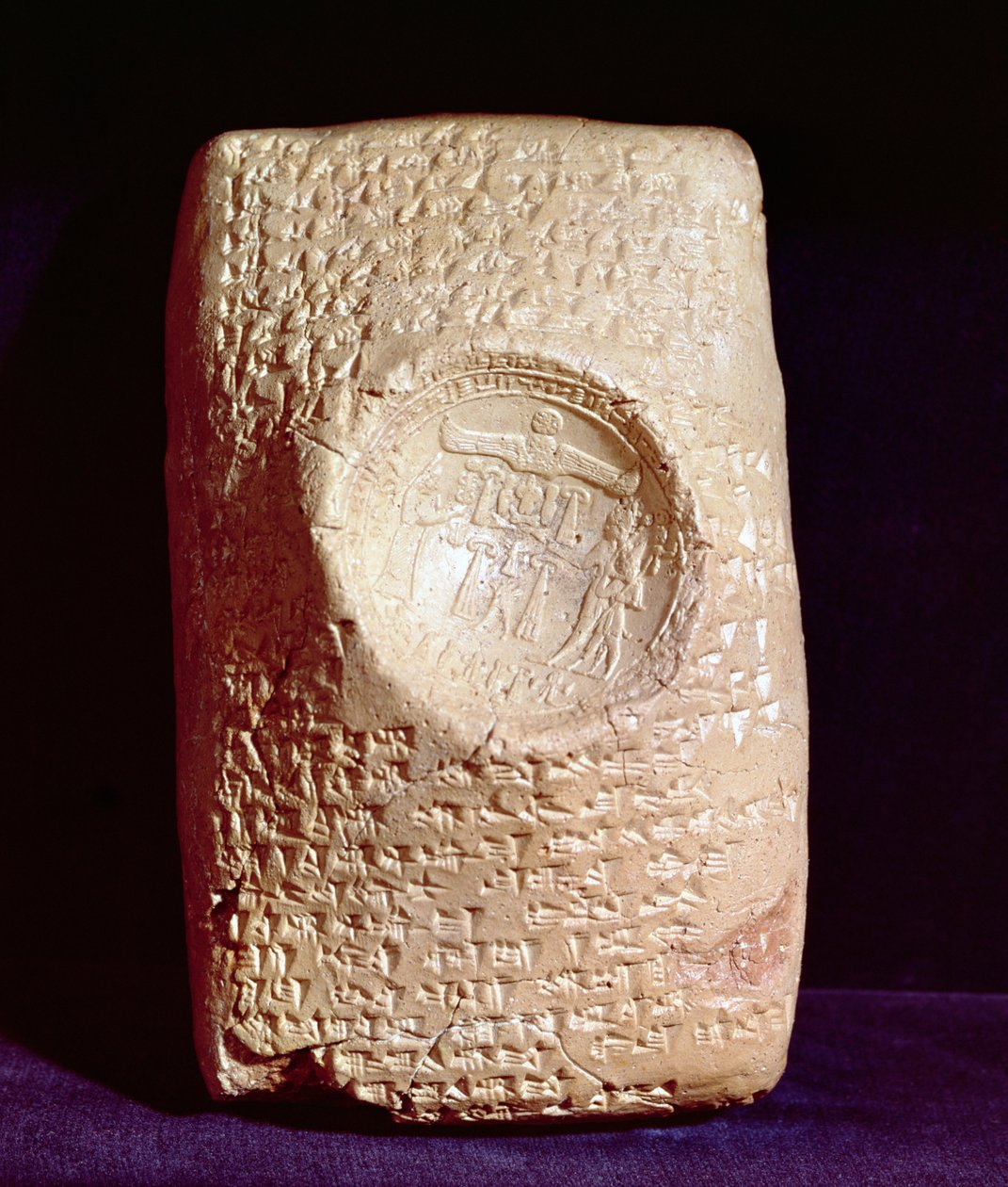 Tablica z napisem klinowym i pieczęcią króla Mursila II (1339-1306 pne) (glina) autorstwa Babylonian