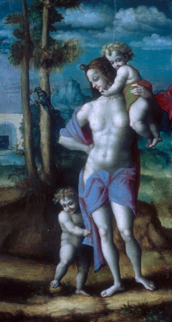 Ewa z Kainem i Abelem, 1520. autorstwa Bacchiacca