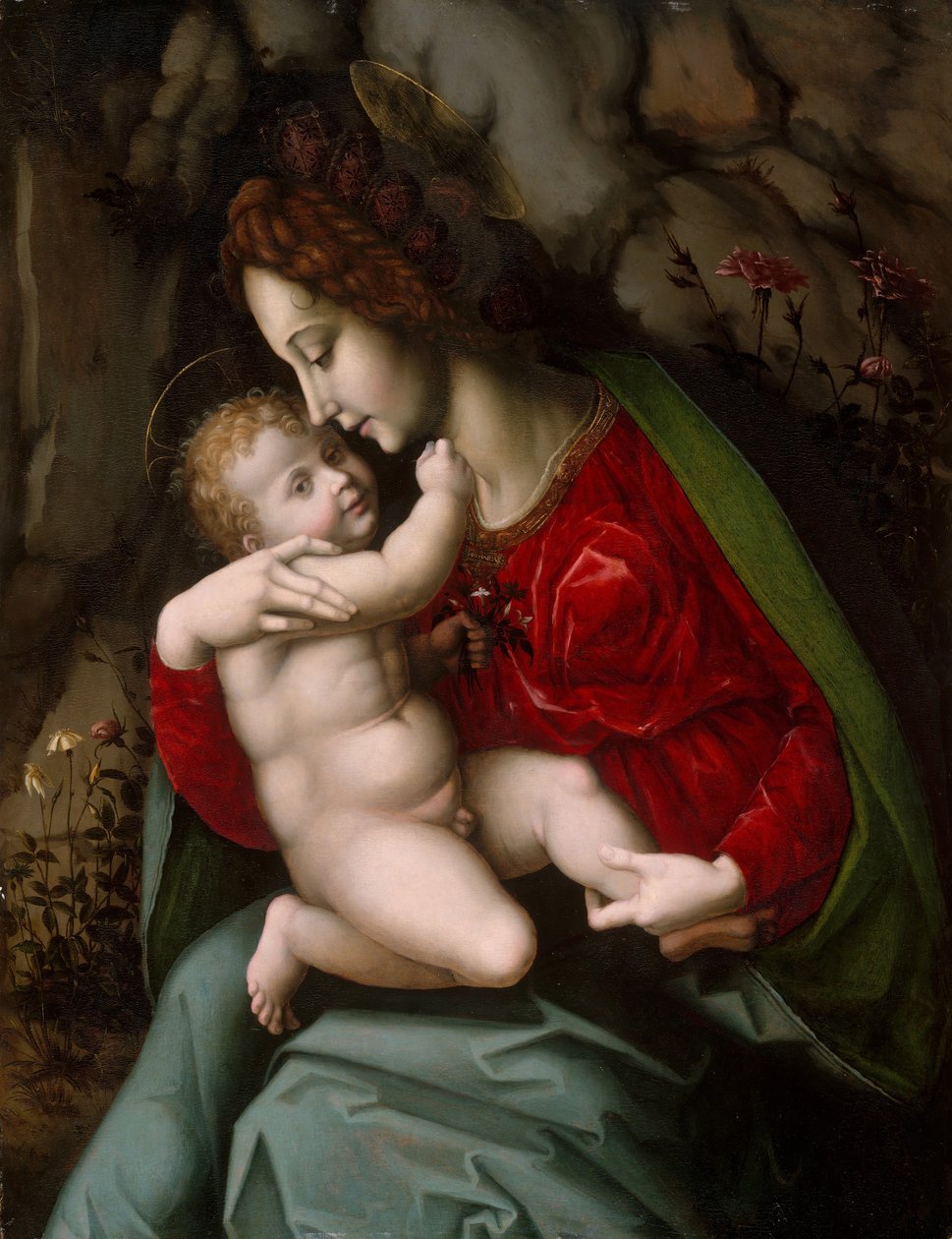 Madonna z Dzieciątkiem, prawdopodobnie początek lat 20. XVI wieku. autorstwa Bacchiacca