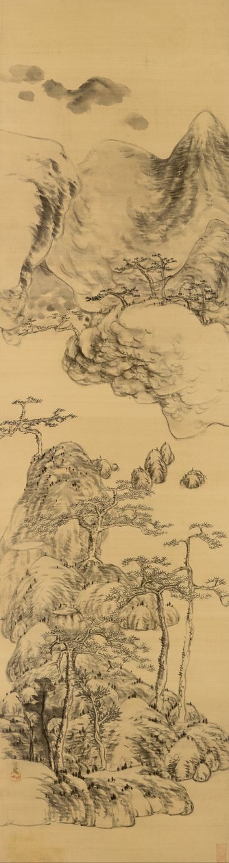 Krajobraz w stylu Wu Zhen (1280-1354) autorstwa Bada Shanren