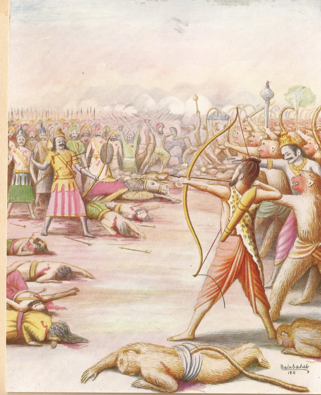 Zabijanie malarstwa Indrajita autorstwa Balasaheb Pandit Pant Pratinidhi