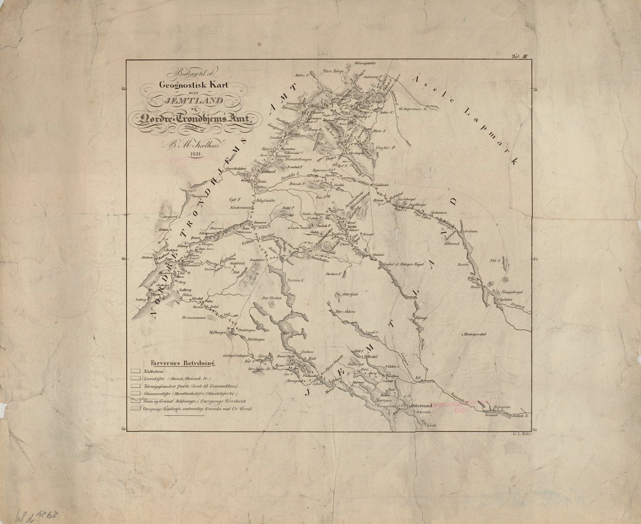 Mapa została opublikowana w (1831) i pokazuje Jemtland autorstwa Baltazar Mathias Keilhau