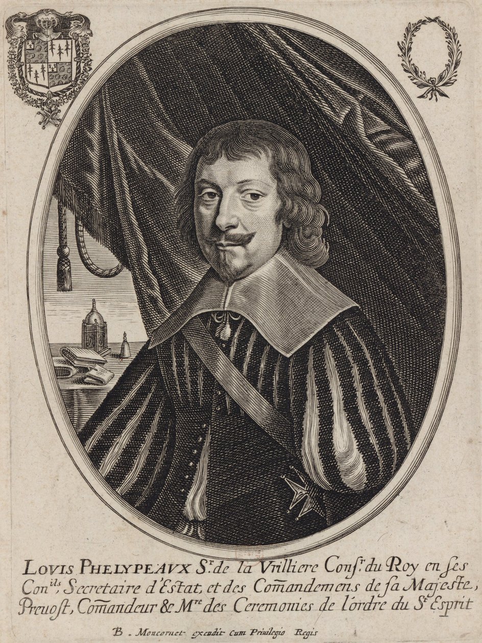 Louis Phélypeaux de La Vrillière, sekretarz stanu ds. tzw. religii reformowanej autorstwa Balthazar Moncornet