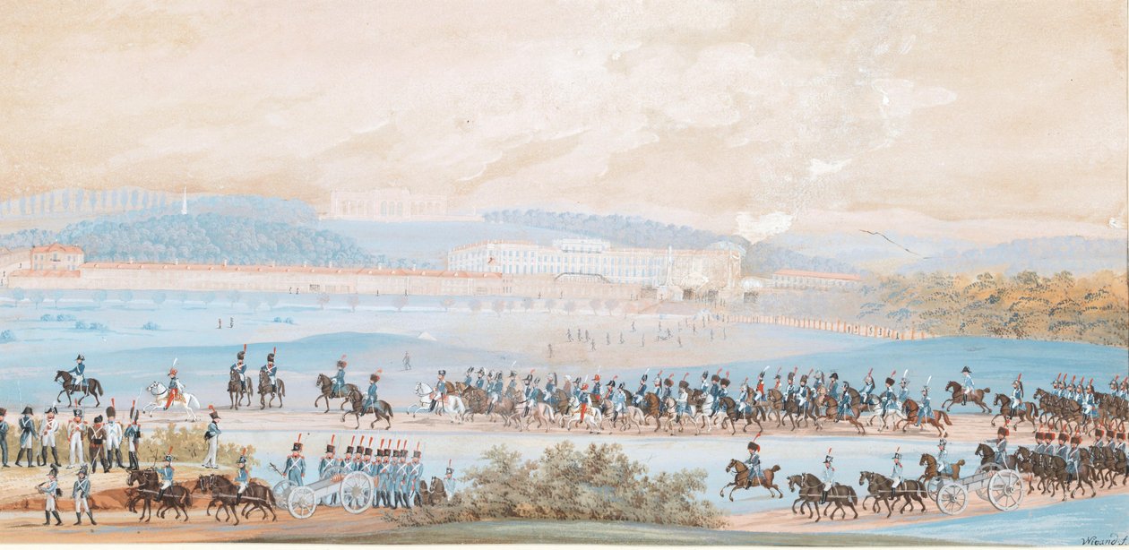 Wjazd Napoleona do Schönbrunn autorstwa Balthasar Wigand