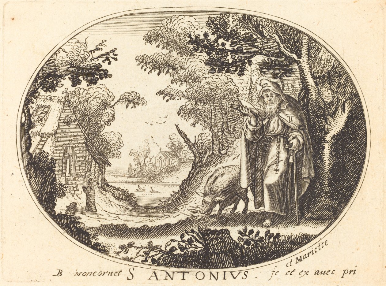 Święty Antoni autorstwa Balthasar Moncornet