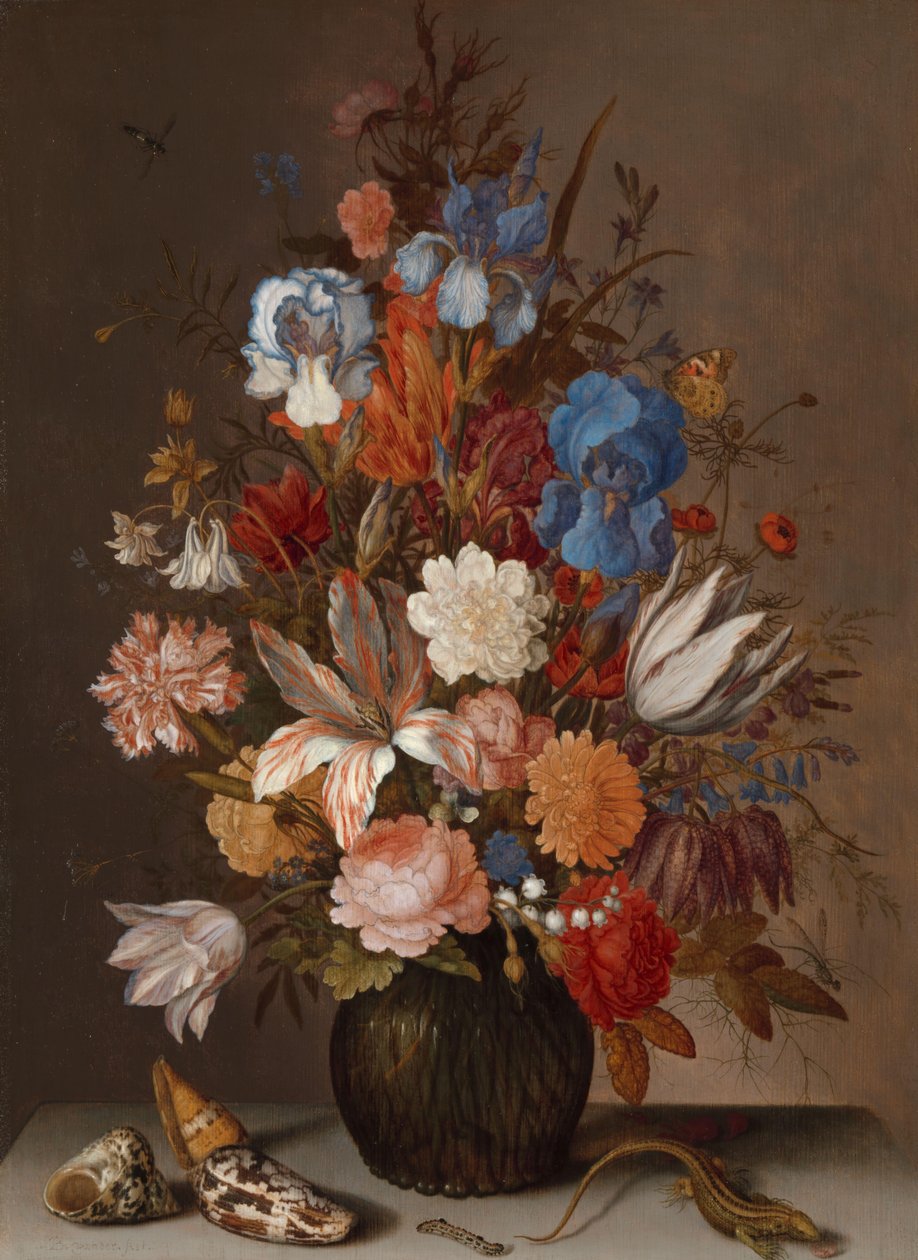 Martwa natura z kwiatami autorstwa Balthasar van der Ast
