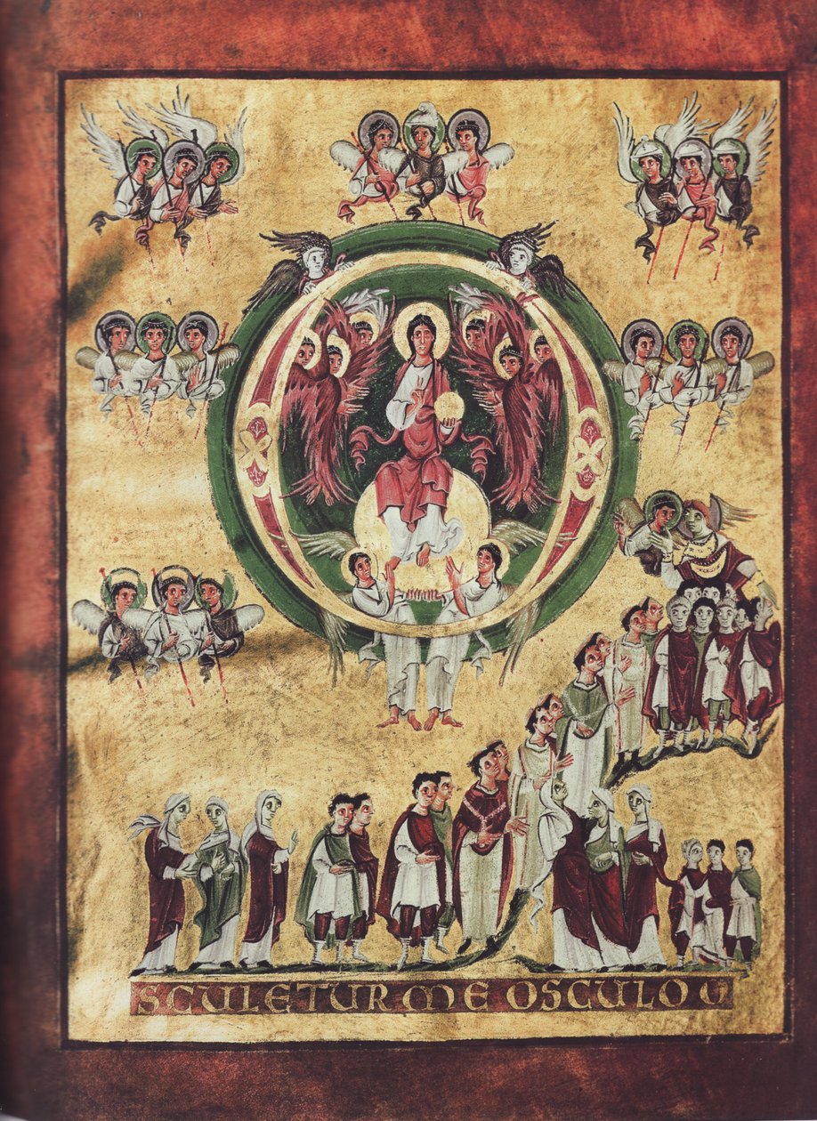 O inicjał z Chrystusem i formacja wybranych autorstwa Bamberg State Library