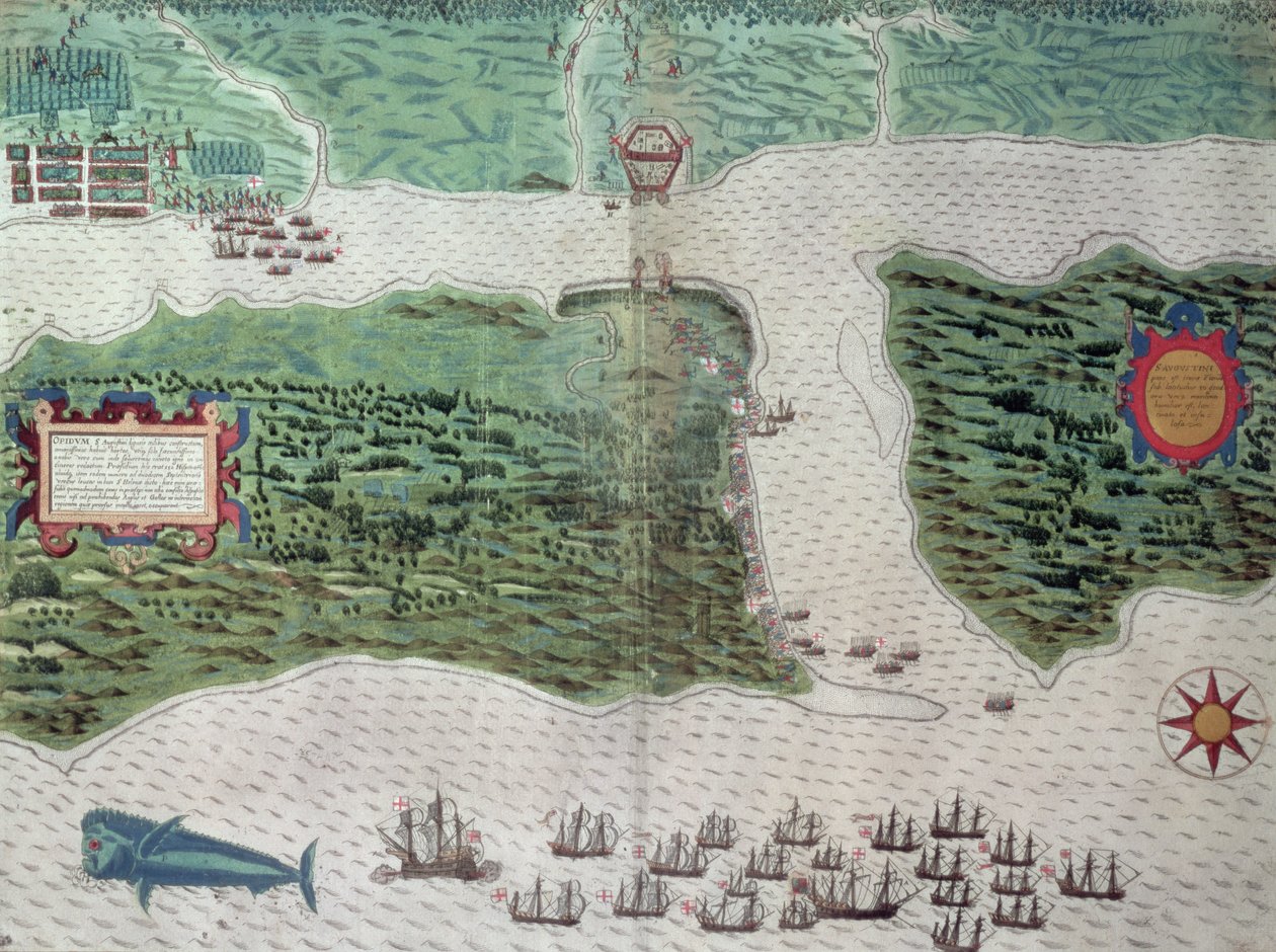 Augustyna na Florydzie 7 lipca 1586 roku przez flotę angielską dowodzoną przez Sir Francisa Drake