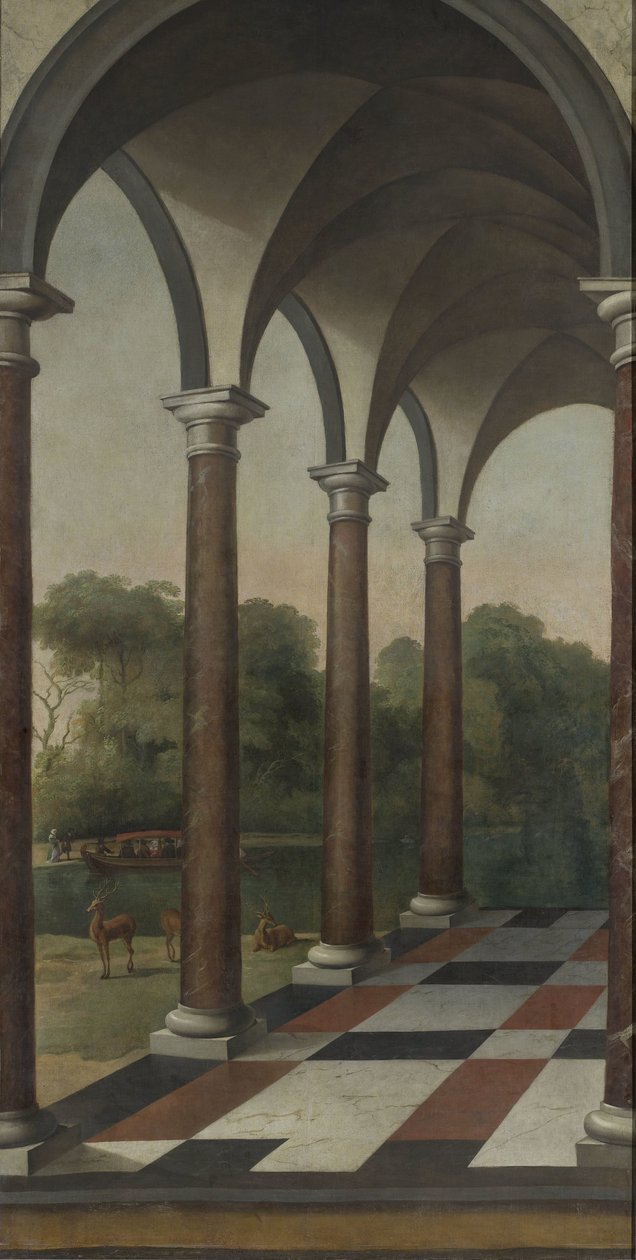 Kolumnada dająca się na Park autorstwa Barent Fabritius (attributed to)