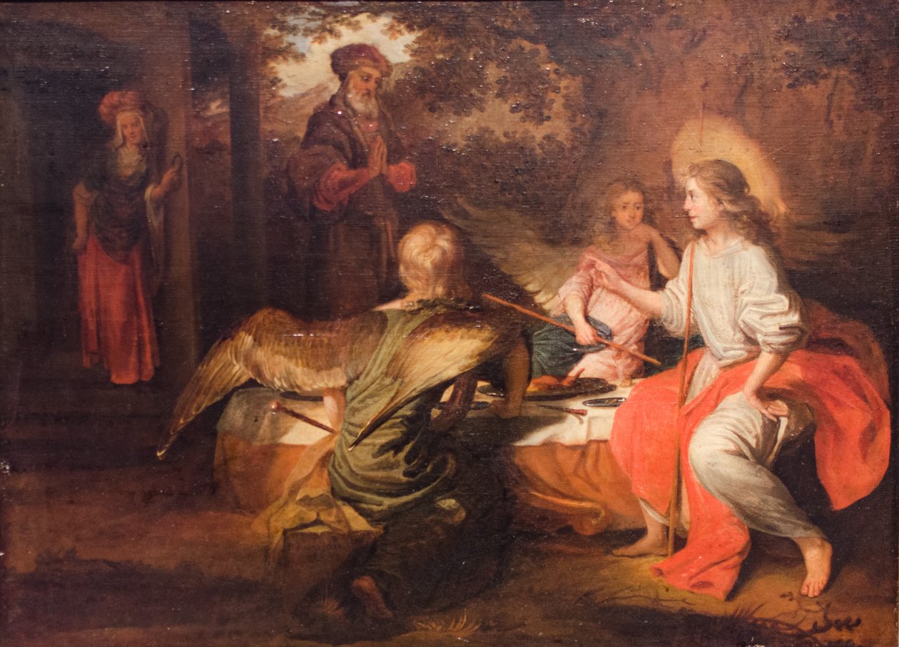 Trzech aniołów u Abrahama. autorstwa Barent Fabritius