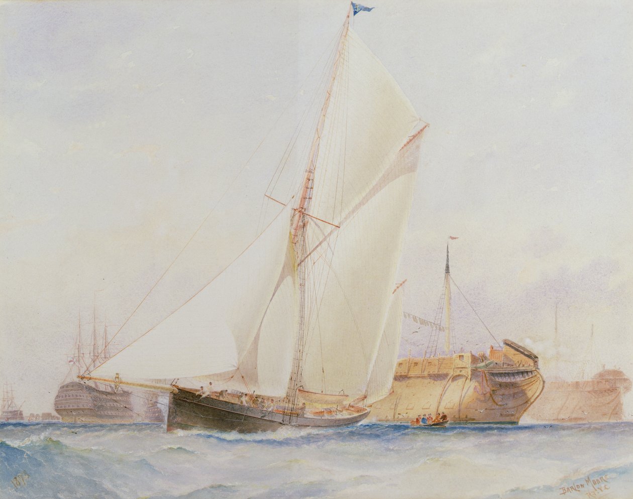Jacht żaglowy DIONE, Plymouth autorstwa Barlow Moore
