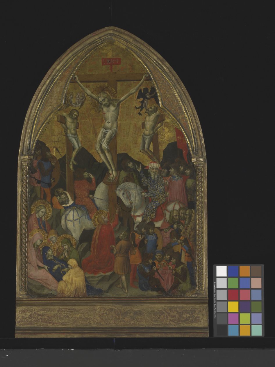 Crucificação (têmpera e ouro sobre madeira) polimento autorstwa Barnaba da Modena