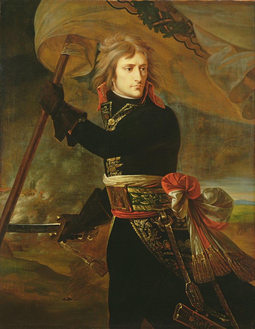 Napoleon I (1769-1821) na moście w Arcole autorstwa Antoine Jean Gros