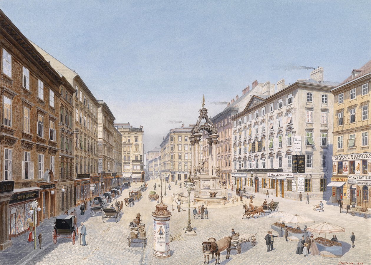 Hohe Markt w Wiedniu autorstwa Baron Raimund von Stillfried