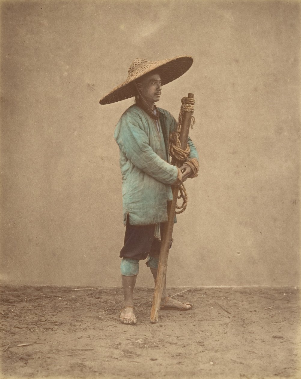 [Chiński mężczyzna w kapeluszu], lata 70. XIX wieku. autorstwa Baron Raimund von Stillfried