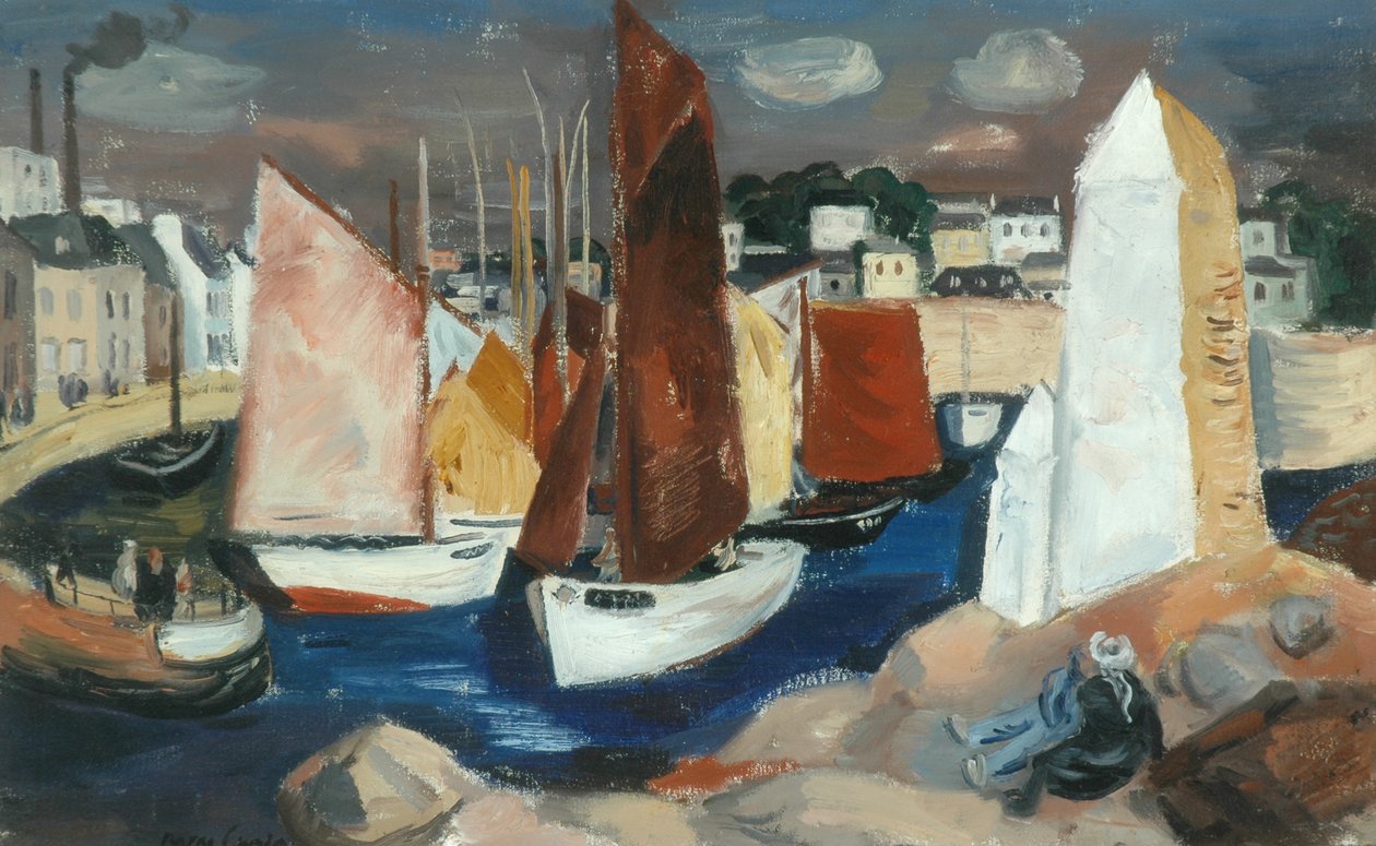 Port Concarneau (olej na płótnie) autorstwa Barry Craig