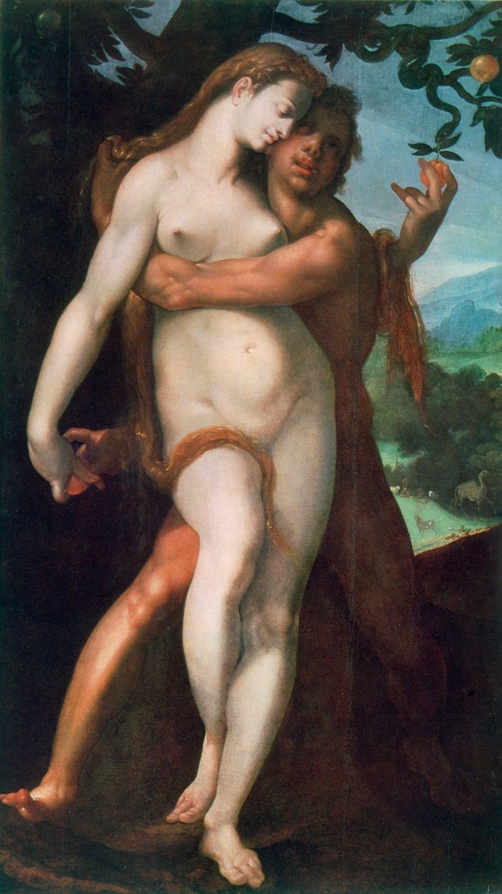 Adam i Ewa, ok. 1566-1611. autorstwa Bartholomaeus Spranger