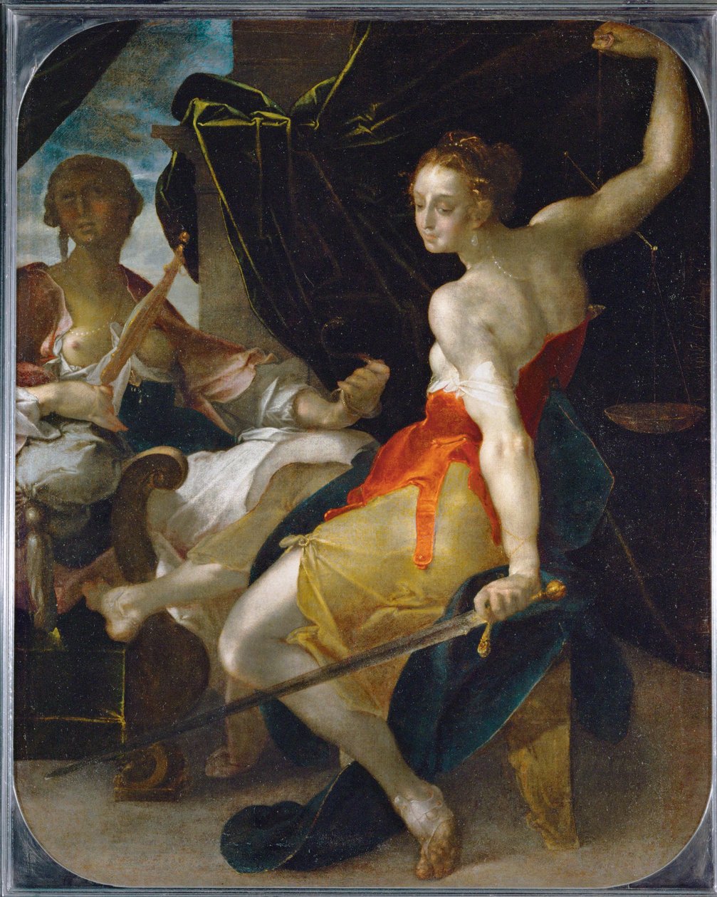 Alegoria sprawiedliwości ... autorstwa Bartholomaeus Spranger