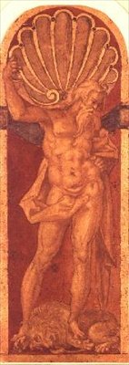 Herkules (ołówek) autorstwa Bartholomaeus Spranger