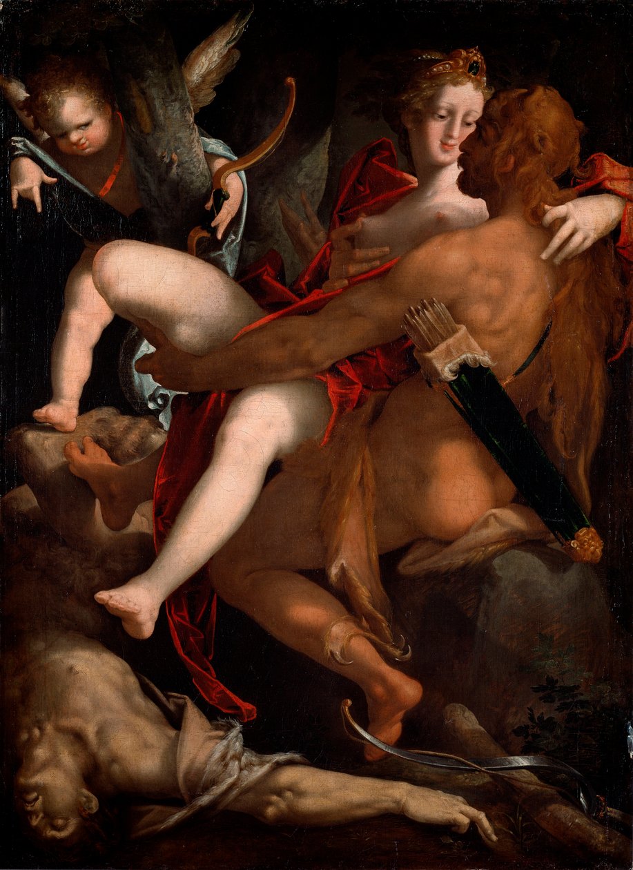 Herkules, Dejanire i centaur Nessus (obraz autorstwa Bartholomaeus Spranger