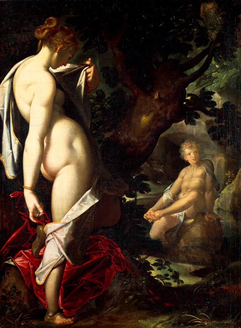 Hermafrodyta i Salamaka – Bartholomaeus Spranger (1546-1611) autorstwa Bartholomaeus Spranger