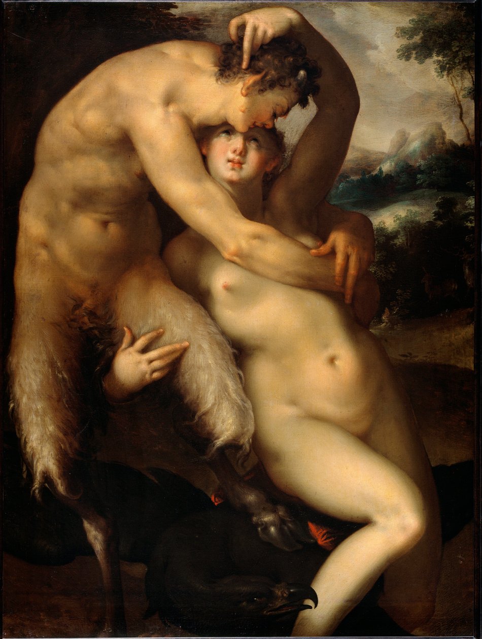 Jowisz i Antiope (malarstwo, c.1596) autorstwa Bartholomaeus Spranger