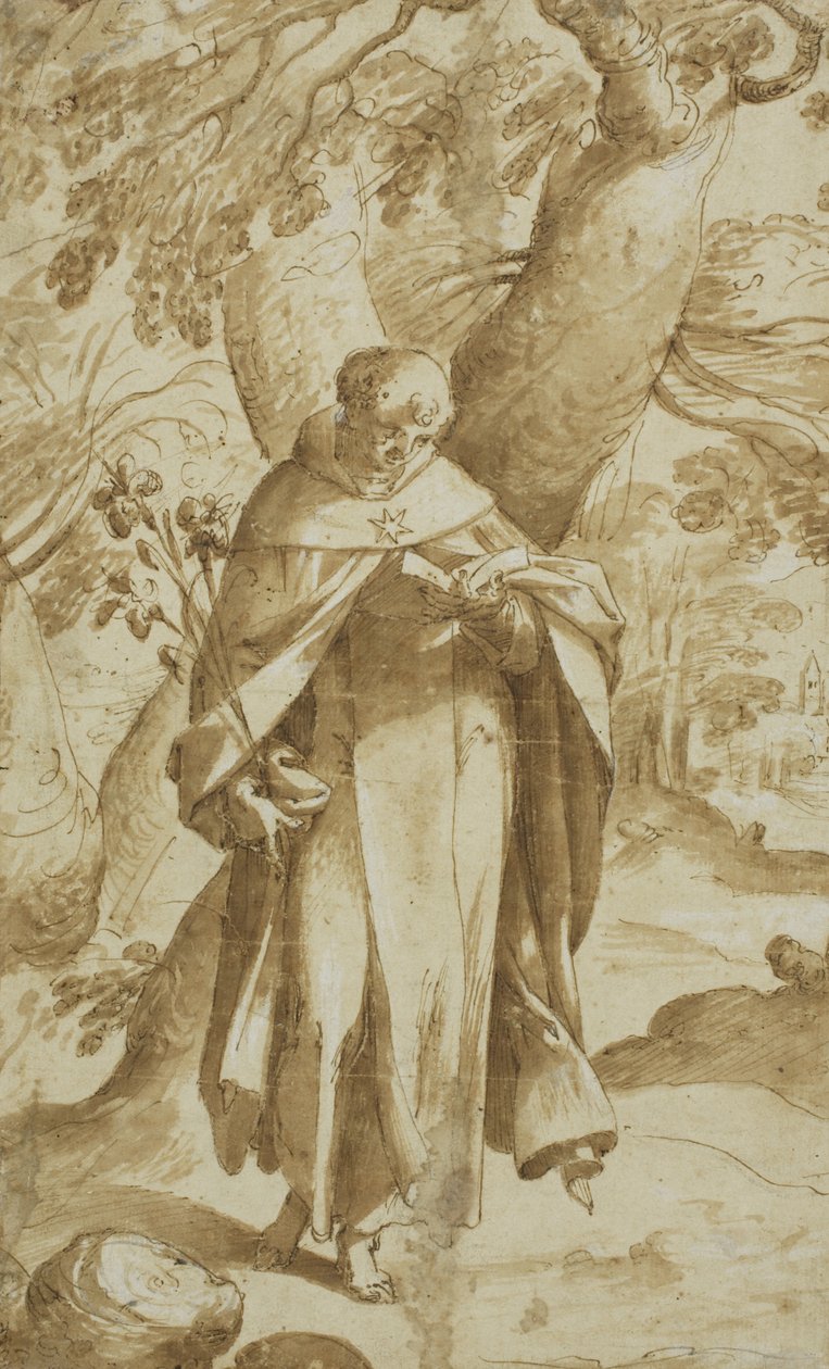 Czytanie św. Dominika, ok. 1573 r. autorstwa Bartholomaeus Spranger