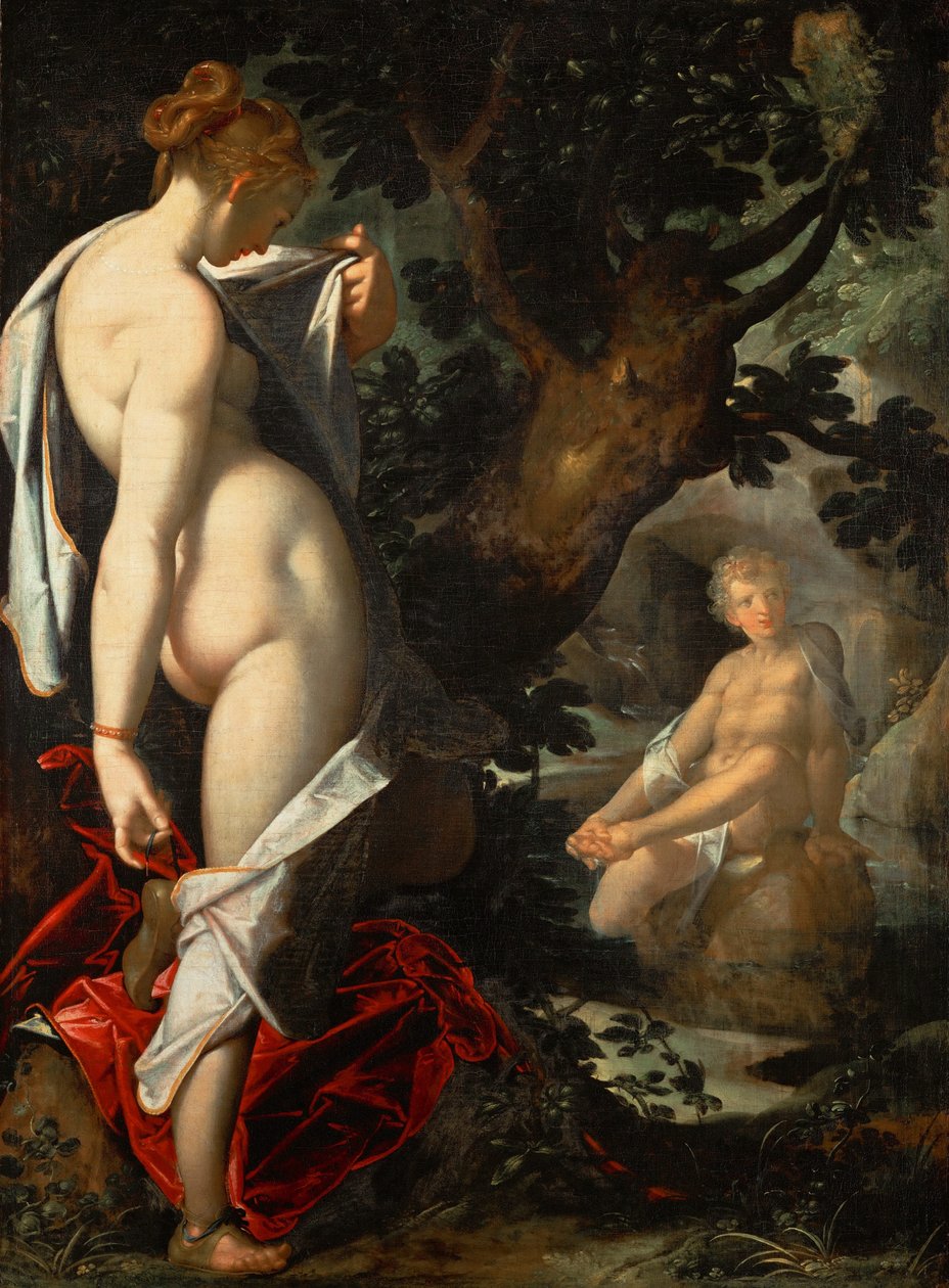 Nimfa Salmacis i Hermafrodyt, ok. 1580-1582 autorstwa Bartholomaeus Spranger