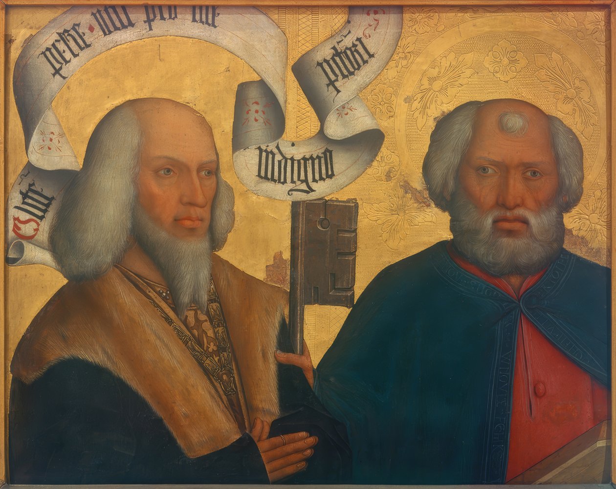Peter v.Hewen ze św. Piotrem autorstwa Bartholomäus Zeitblom