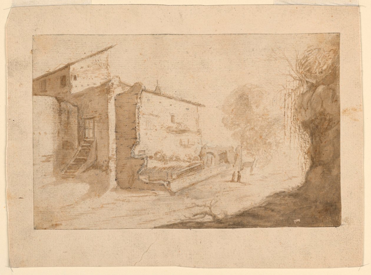 Włoska wioska autorstwa Bartholomeus Breenbergh