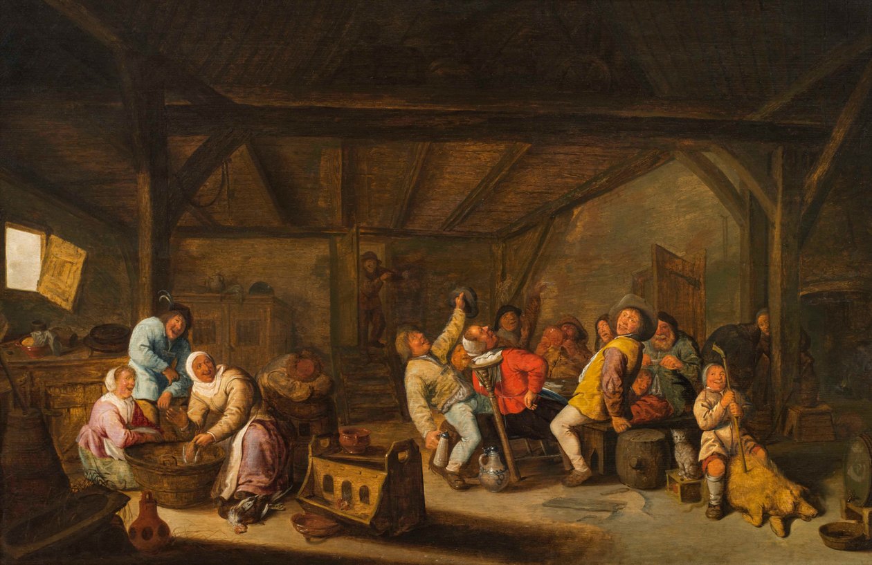 Dwunasta Noc, XVII wiek autorstwa Bartholomeus Molenaer
