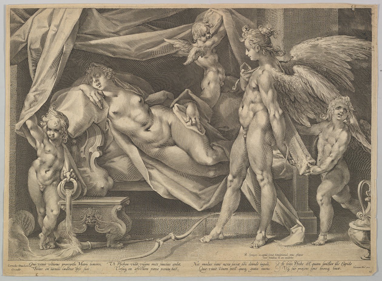 Amorek i Psyche, ca. 1631 autorstwa Bartholomeus Spranger