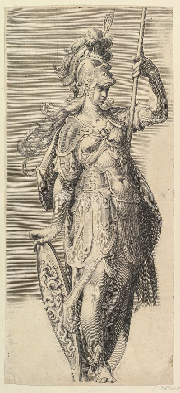 Minerwa, ca. 1632 autorstwa Bartholomeus Spranger
