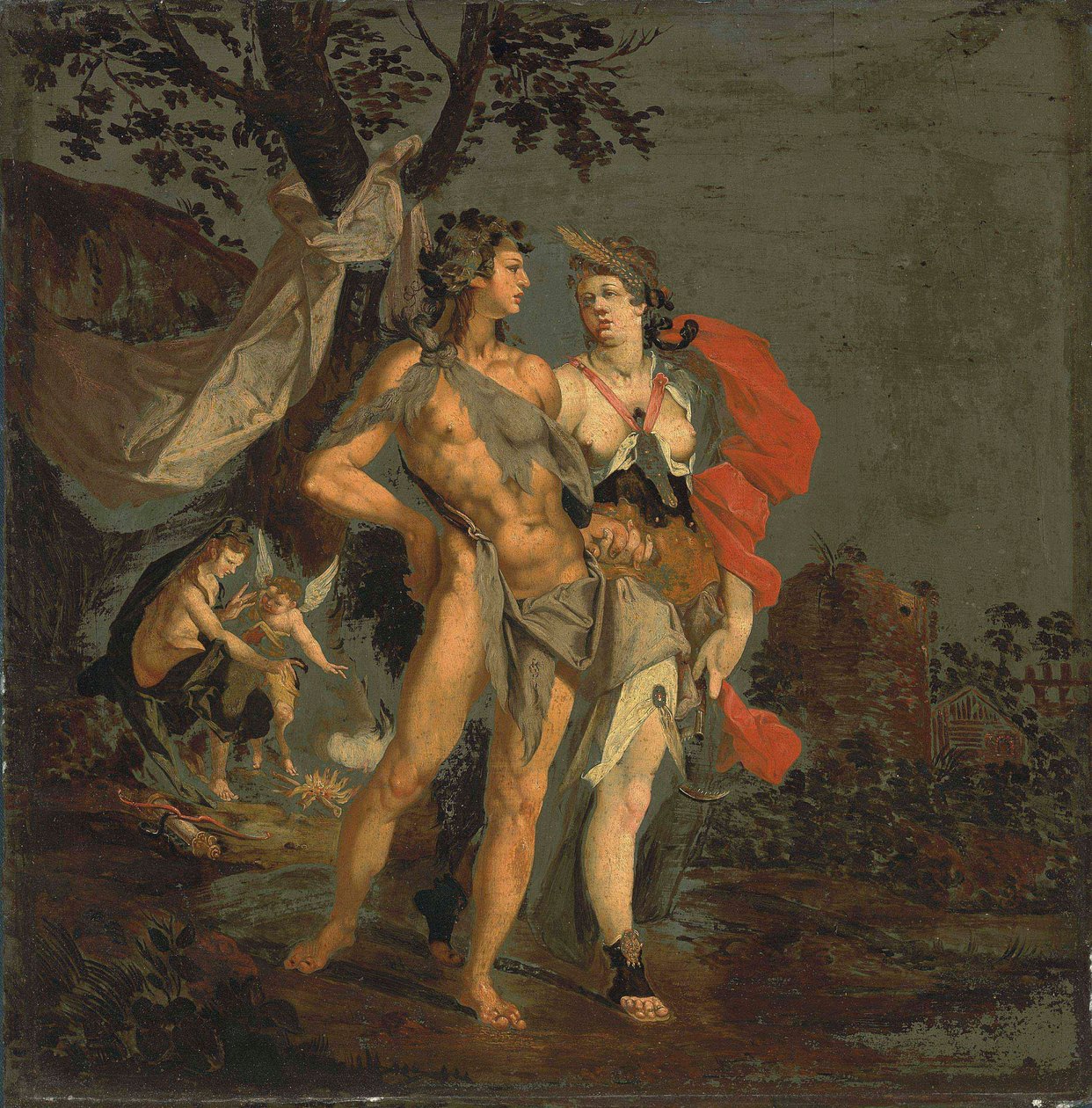 Sine Baccho et Cerere friget Venus autorstwa Bartholomeus Spranger