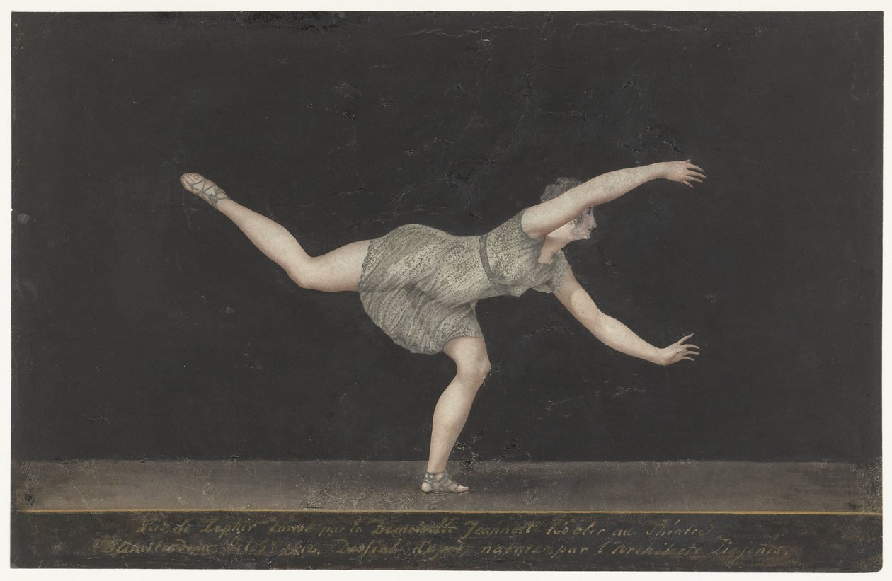 Tancerka Annette Köbler, performerka Pas-de-Zephir autorstwa Bartholomeus Ziesenis