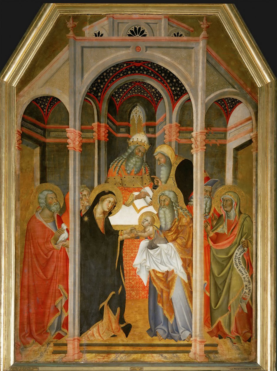 Prezentacja w świątyni Bartolo di Fredi autorstwa also Manfredi de Battilori Bartolo di Fredi