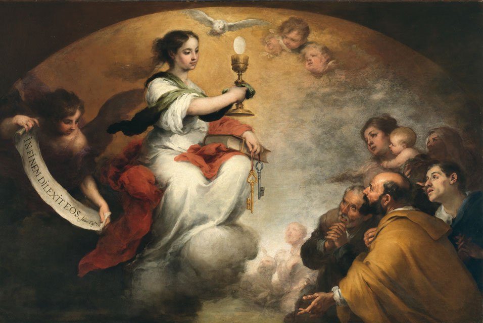 Wiara lub triumf Kościoła autorstwa Bartolomé Esteban Murillo
