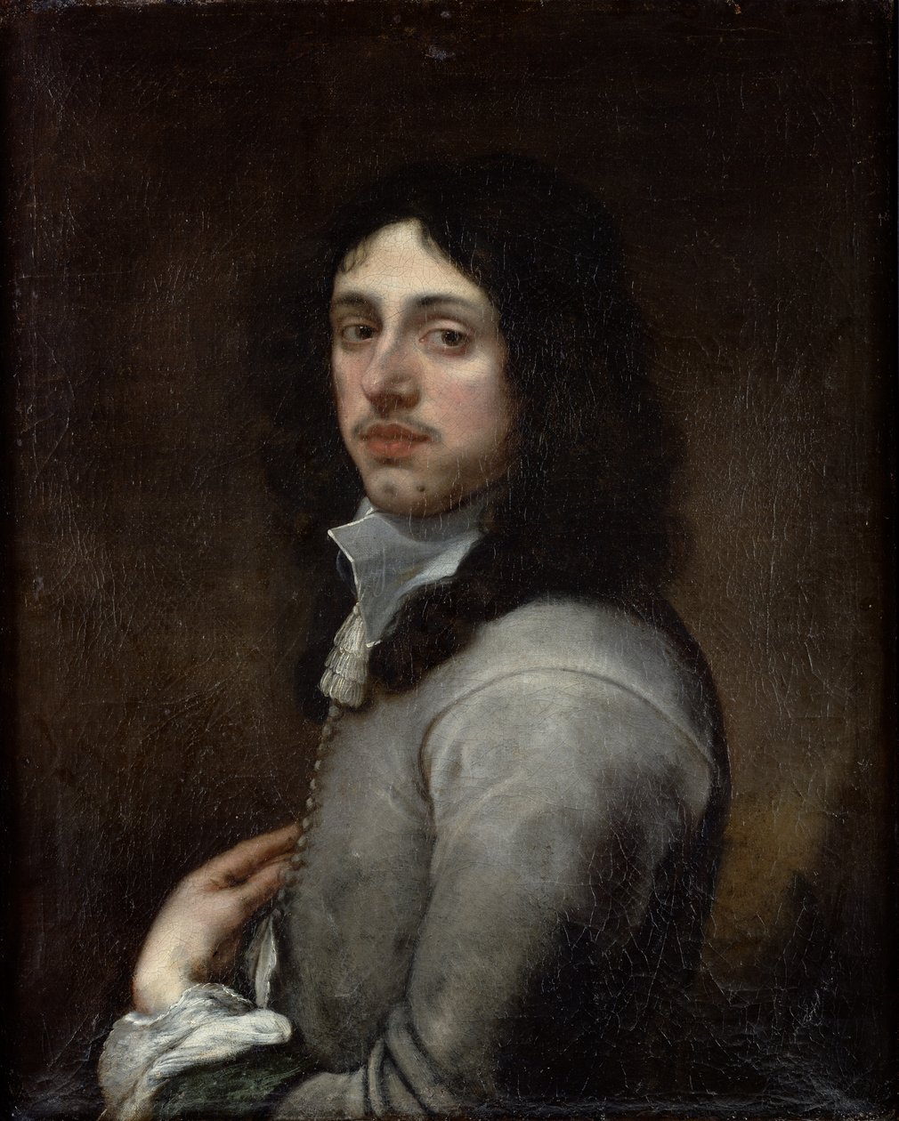 Portret młodego mężczyzny ubranego na szaro autorstwa Bartolomé Esteban Murillo