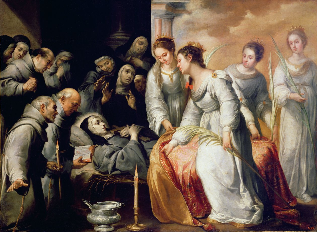 Śmierć św. Klary autorstwa Bartolomé Esteban Murillo