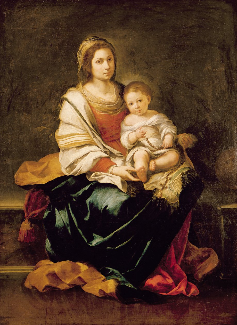 Dziewica Różańcowa autorstwa Bartolomé Esteban Murillo