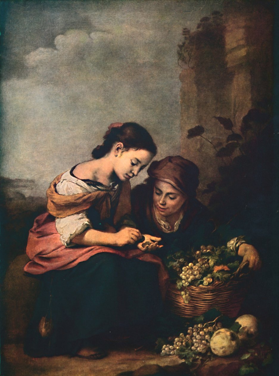 Sprzedawcy owoców liczą swoje pieniądze, 1618, 1914. autorstwa Bartolomé Esteban Murillo