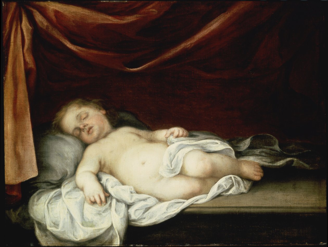 Dzieciątko Chrystus śpi autorstwa Bartolomé Esteban Murillo