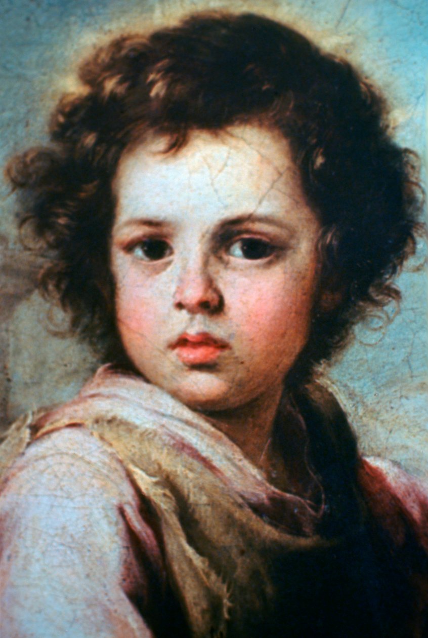 Dobry Pasterz, detal, c1650 autorstwa Bartolomé Esteban Murillo
