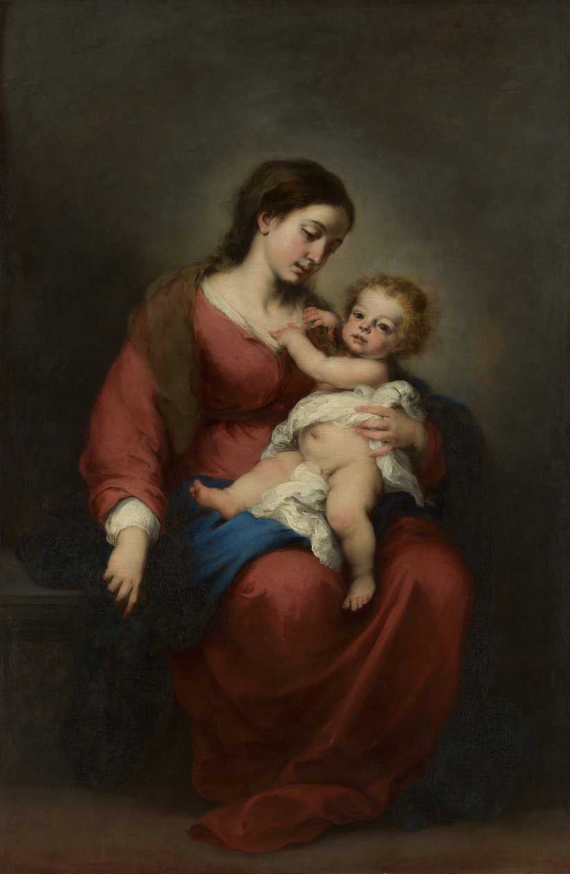 Dziewica z Dzieciątkiem, ca. 1670-72. autorstwa Bartolomé Esteban Murillo