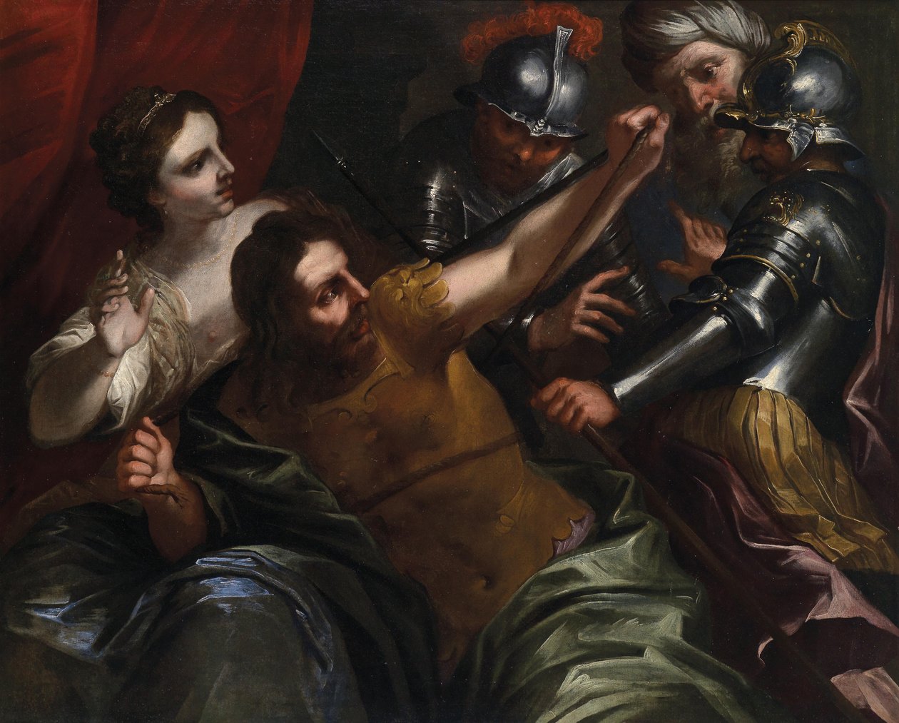 Samson i Dalila autorstwa Bartolomeo Biscaino