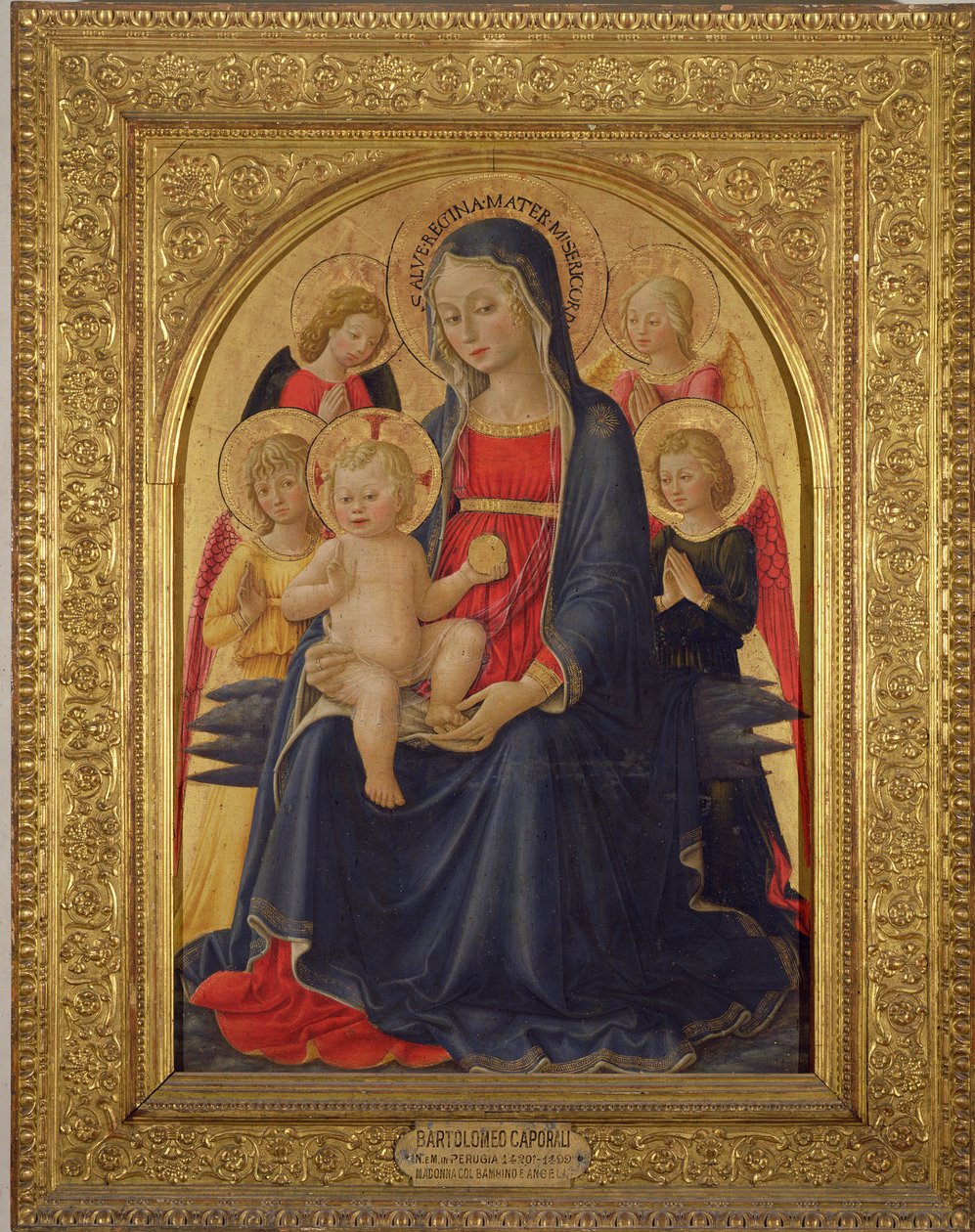 Madonna z Dzieciątkiem z Aniołami, ok.1467 autorstwa Bartolomeo Caporali