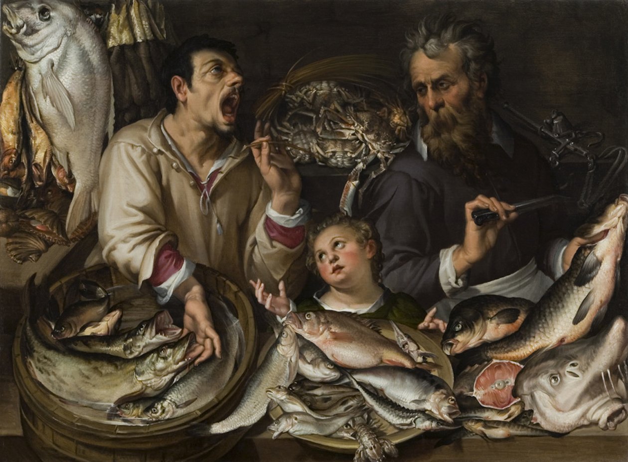 Sprzedawcy ryb autorstwa Bartolomeo Passarotti
