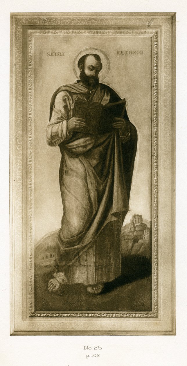 Męski święty, być może św. Marek, ok. 1490 (olej i tempera na panelu) autorstwa Bartolomeo Vivarini