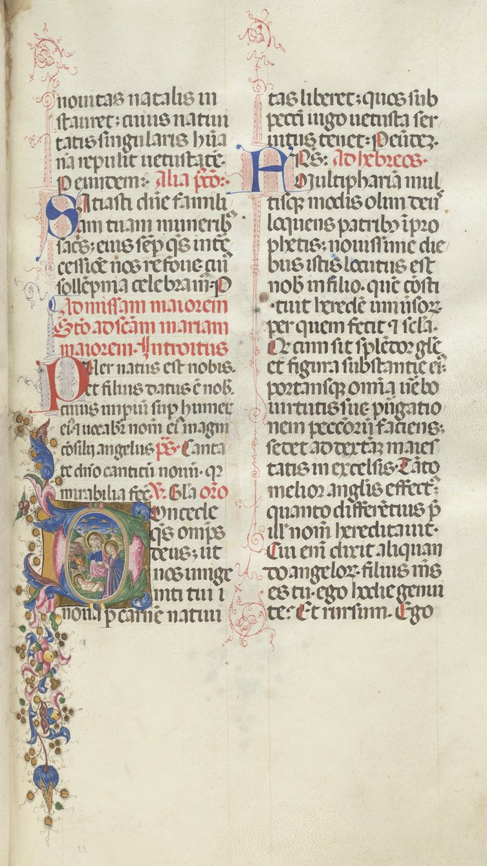 Mszał: Fl. 22: Narodzenia, 1469. autorstwa Bartolomeo Caporali